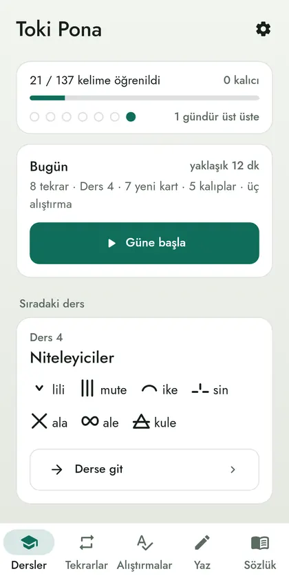 Toki Pona ekran görüntüsü 1